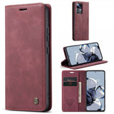 CaseMe Xiaomi 12T/12T Pro Etui Retro Flip Rød