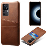Xiaomi 12T/12T Pro Cover To Kortlommer Brun