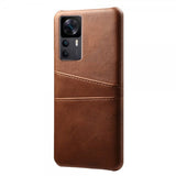 Xiaomi 12T/12T Pro Cover To Kortlommer Brun