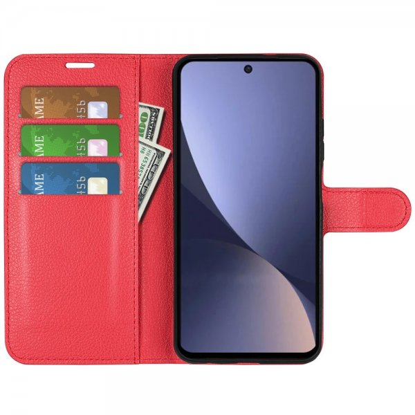 Xiaomi 13 Cover Litchi Rød
