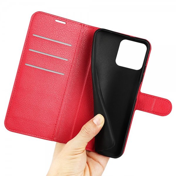 Xiaomi 13 Cover Litchi Rød