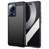 Mofi Xiaomi 13 Lite Cover Børstet Kulfibertekstur Sort