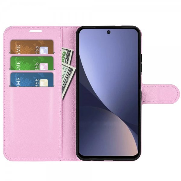 Xiaomi 13 Pro Etui Litchi Lyserød