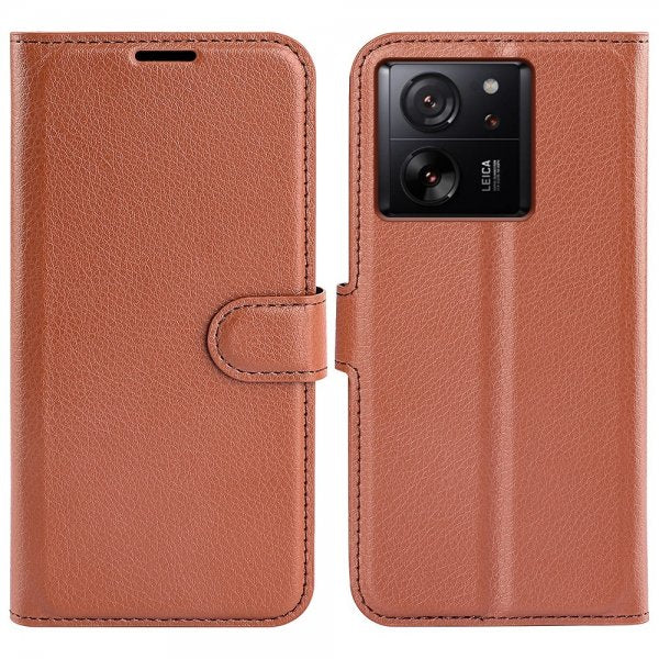 Xiaomi 13T/13T Pro Futteral Litchi Brun