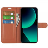 Xiaomi 13T/13T Pro Futteral Litchi Brun