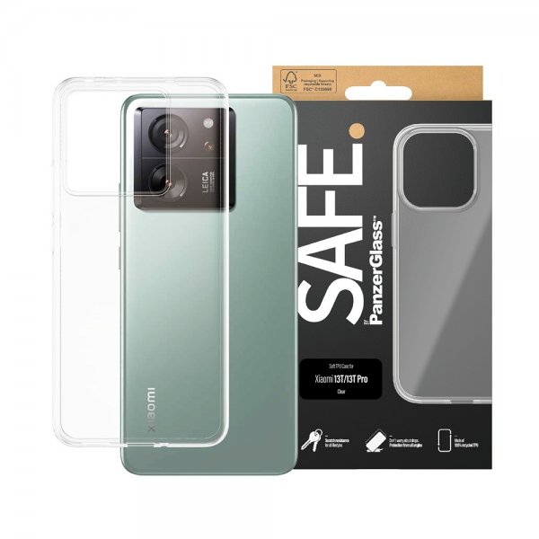 SAFE by PanzerGlass Xiaomi 13T/13T Pro Cover Soft TPU Case Transparent