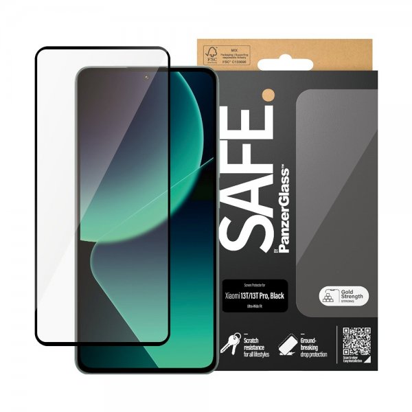 SAFE by PanzerGlass Xiaomi 13T/13T Pro Skærmbeskyttelse Ultra-Wide Fit