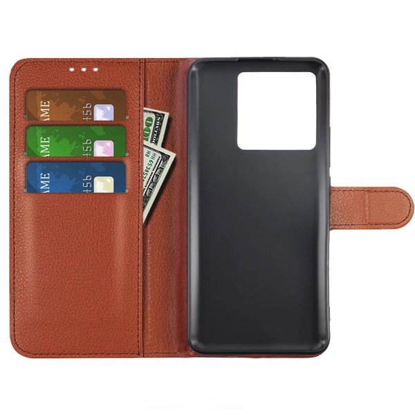 Xiaomi 13T/13T Pro Cover med Stativ Brun