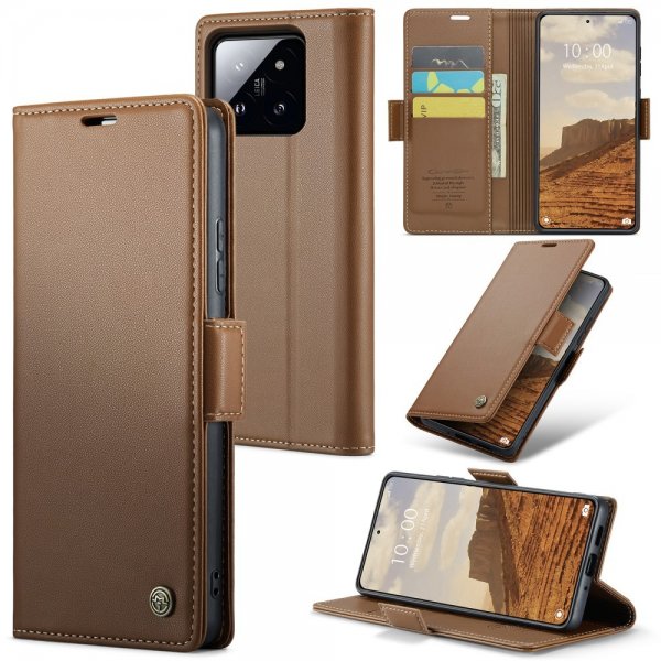 CaseMe Xiaomi 14 Cover 023 Series Brun