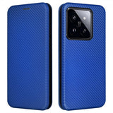 Xiaomi 14 Cover Kulfibertekstur Blå