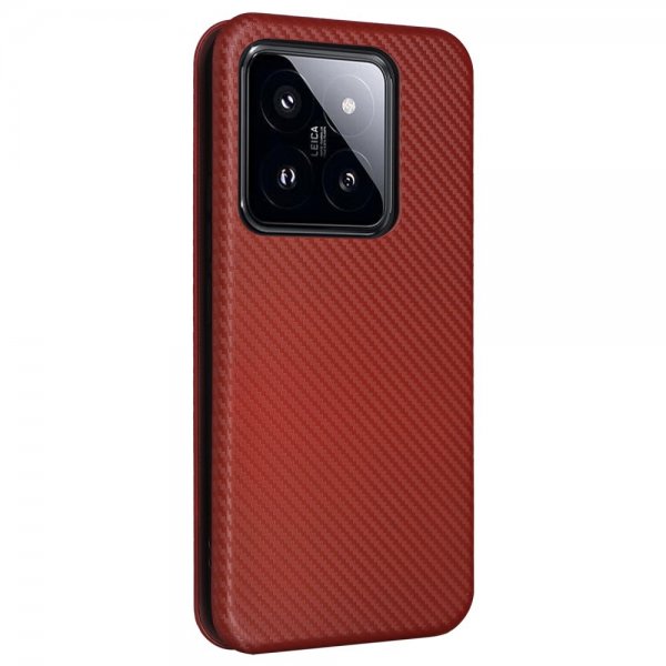 Xiaomi 14 Cover Kulfibertekstur Brun