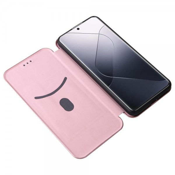 Xiaomi 14 Cover Kulfibertekstur Rosaguld
