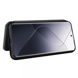 Xiaomi 14 Cover Kulfibertekstur Sort