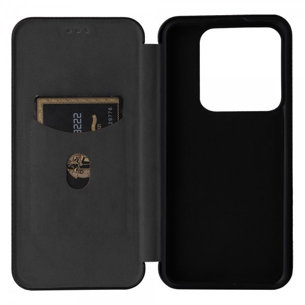 Xiaomi 14 Cover Kulfibertekstur Sort