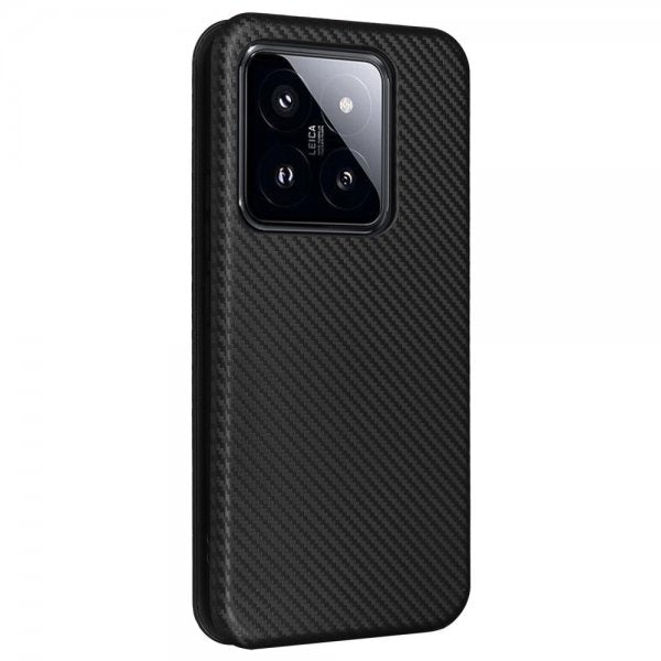 Xiaomi 14 Cover Kulfibertekstur Sort
