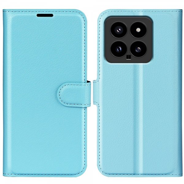 Xiaomi 14 Cover Litchi Blå