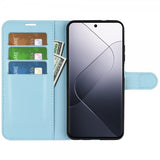 Xiaomi 14 Cover Litchi Blå