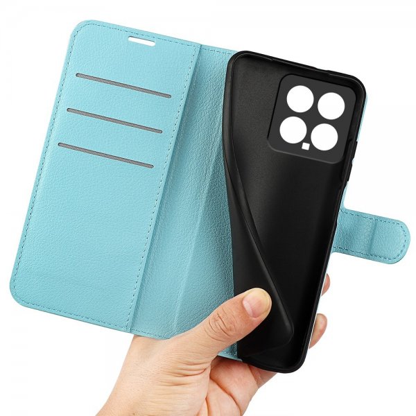 Xiaomi 14 Cover Litchi Blå