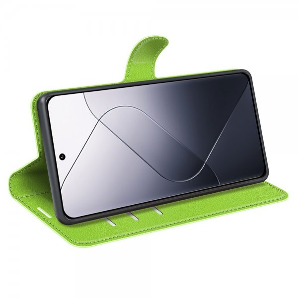Xiaomi 14 Cover Litchi Grøn