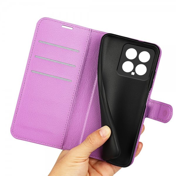 Xiaomi 14 Cover Litchi Lilla