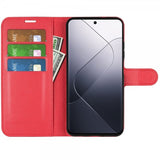 Xiaomi 14 Cover Litchi Rød