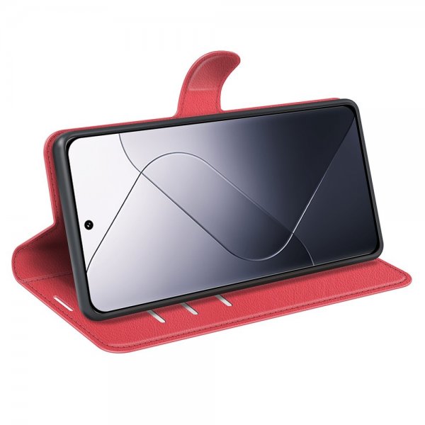Xiaomi 14 Cover Litchi Rød