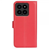 Xiaomi 14 Cover Litchi Rød