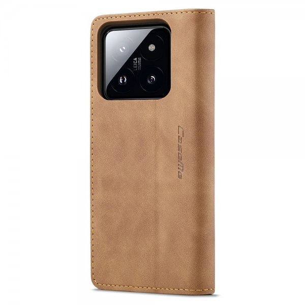CaseMe Xiaomi 14 Flipcover Retro Brun