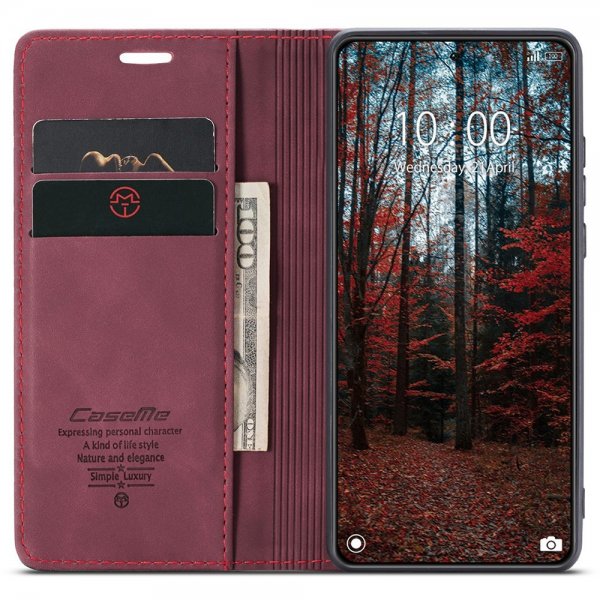 CaseMe Xiaomi 14 Cover Retro Flip Rød