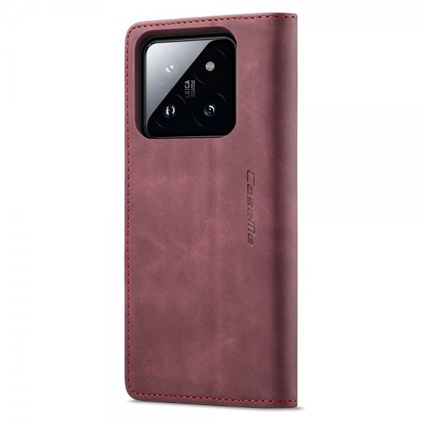 CaseMe Xiaomi 14 Cover Retro Flip Rød