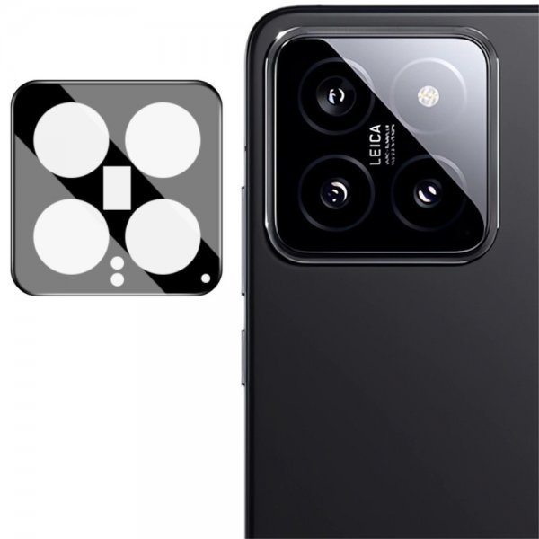 Imak Xiaomi 14 Kamerabeskyttelse i Hærdet Glas Sort