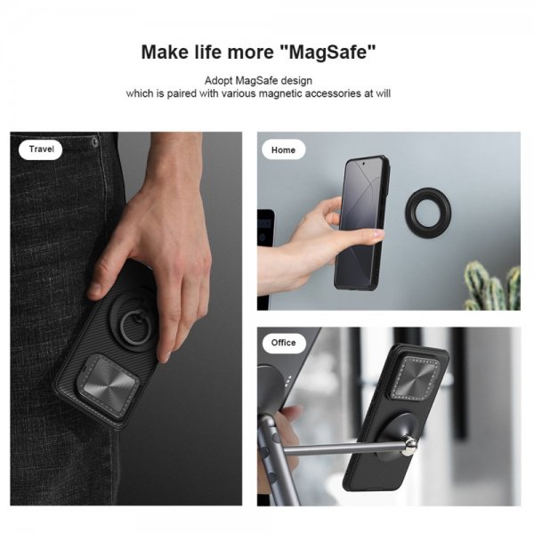 Nillkin Xiaomi 14 Cover CamShield Prop MagSafe Blå