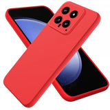 Xiaomi 14 Cover med rem Silikone Rød