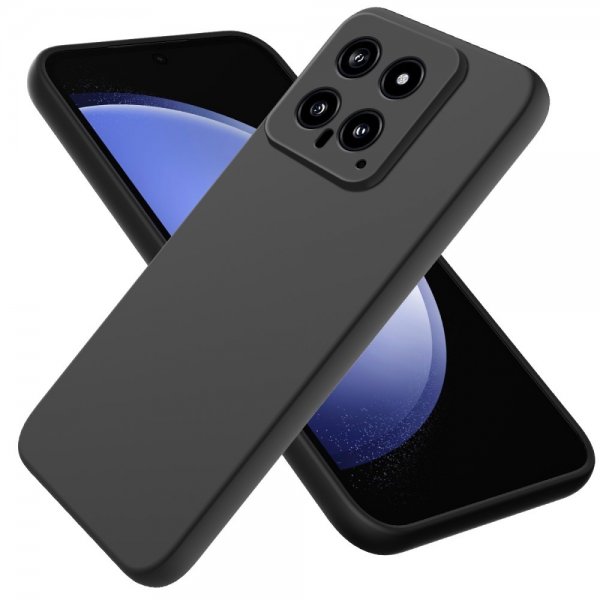 Xiaomi 14 Cover med rem Silikone Sort