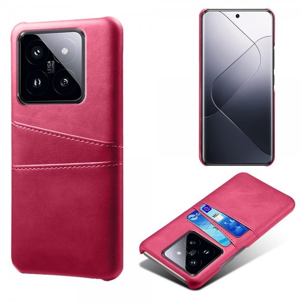 Xiaomi 14 Cover med to Kortlommer Magenta