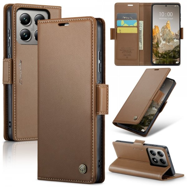 CaseMe Xiaomi 14T Cover 023 Series Brun