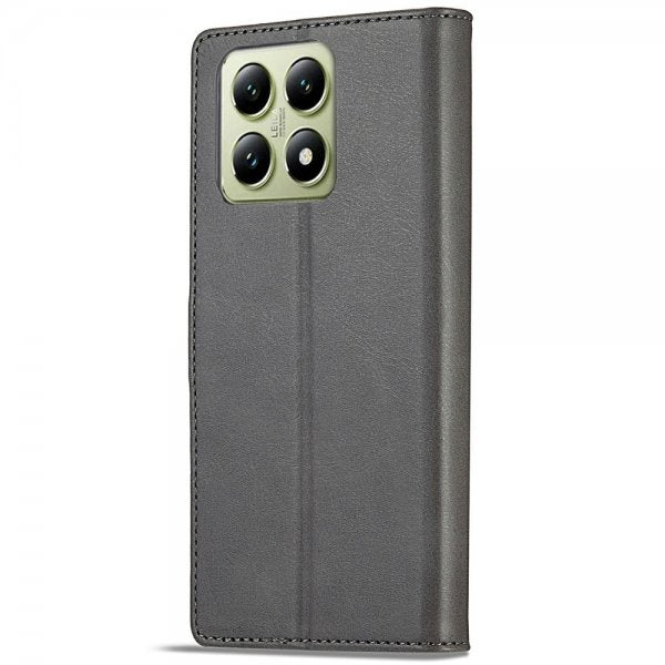 Lc.Imeeke Xiaomi 14T Cover med Kortlomme og Standfunktion Grå