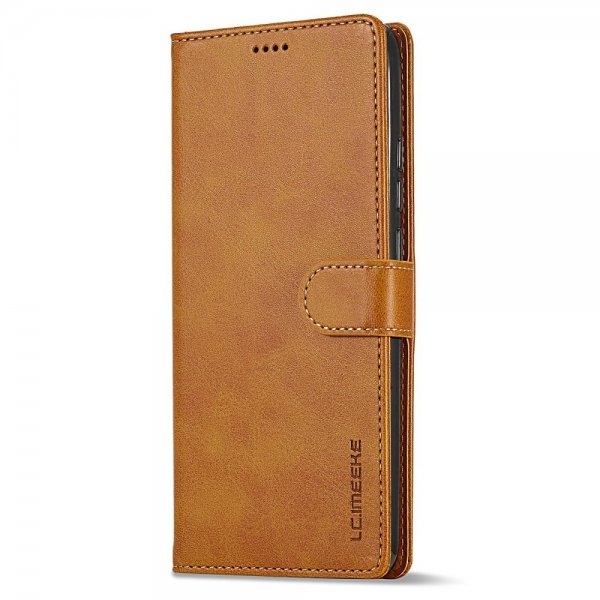 Lc.Imeeke Xiaomi 14T Cover med Kortlomme og Stativfunktion Lysebrun