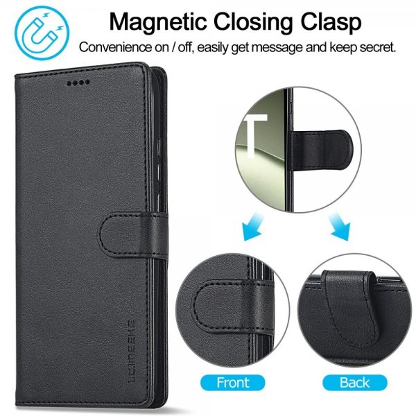 Lc.Imeeke Xiaomi 14T Cover med Kortlomme Stativfunktion Sort