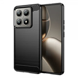 Xiaomi 14T Cover Børstet Kulfibertekstur Sort