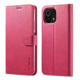 Lc.Imeeke Xiaomi Mi 11 Cover med Kortlomme Magenta