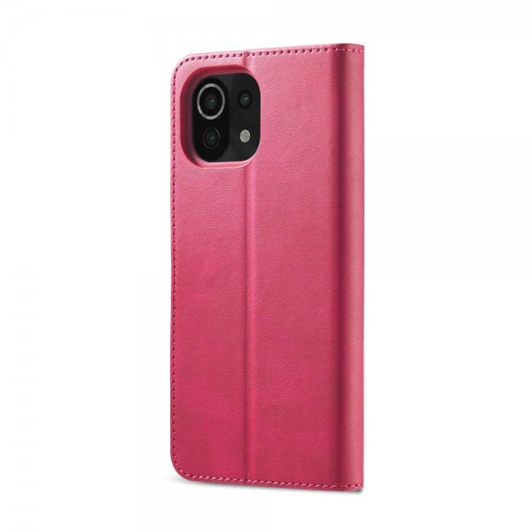 Lc.Imeeke Xiaomi Mi 11 Cover med Kortlomme Magenta