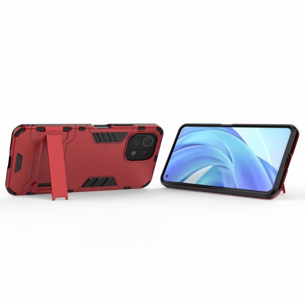 Xiaomi Mi 11 Lite Cover Armor Stativfunktion Rød