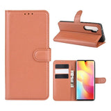 Xiaomi Mi Note 10 Lite Etui med Stativ Brun