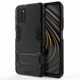 Xiaomi Poco M3 Cover Armor Stativfunktion Sort