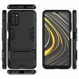 Xiaomi Poco M3 Cover Armor Stativfunktion Sort