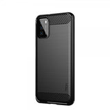 Mofi Xiaomi Poco M3 Cover Børstet Kulfibertekstur Sort