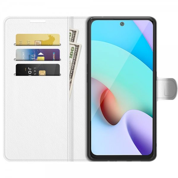 Xiaomi Redmi 10 Cover Litchi Hvid