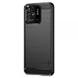Mofi Xiaomi Redmi 10C Etui Børstet Kulfibertekstur Sort