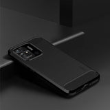 Mofi Xiaomi Redmi 10C Etui Børstet Kulfibertekstur Sort